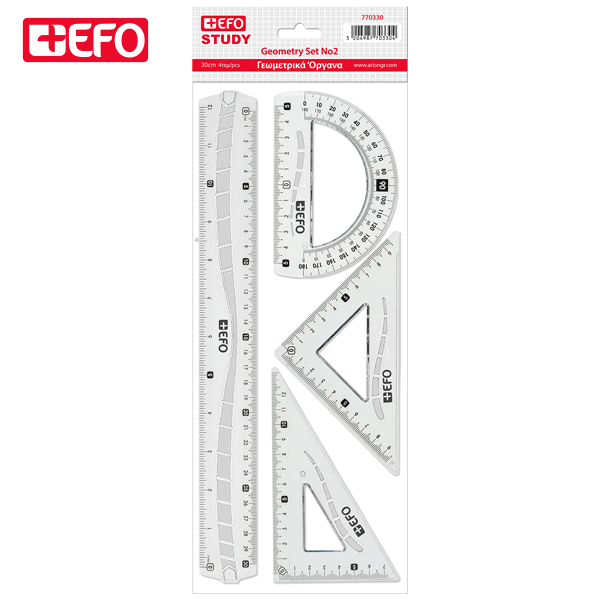Χάρακες Σετ +Efo Study 4τεμ Νο2-30cm