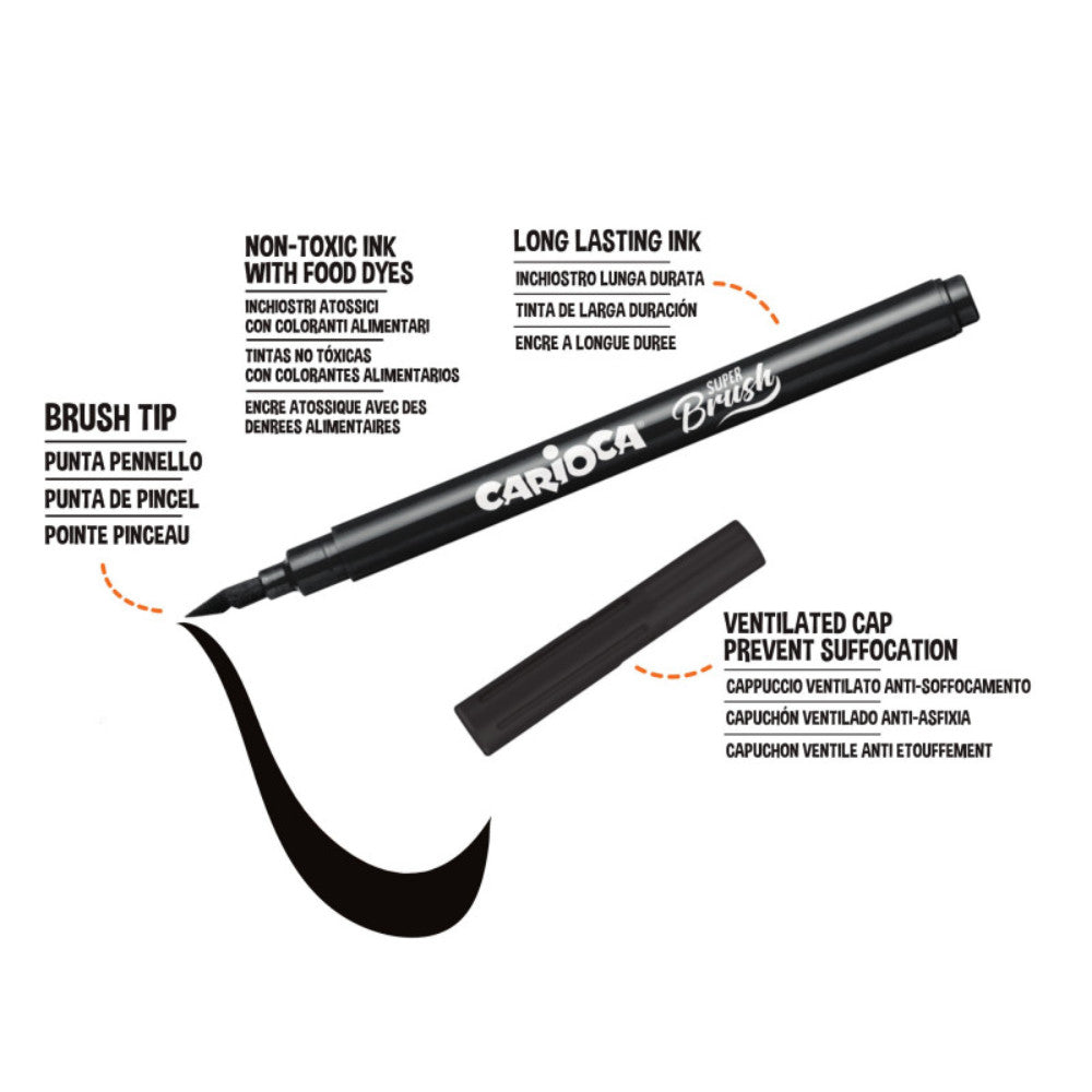 Μαρκαδόροι Σετ 10τεμ Super Brush Carioca