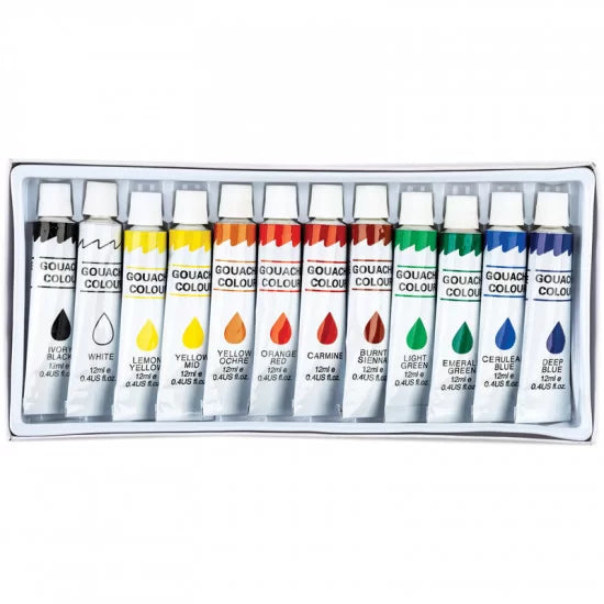 Χρώματα Τέμπερας Gouache CENTRUM 12 χρώματα