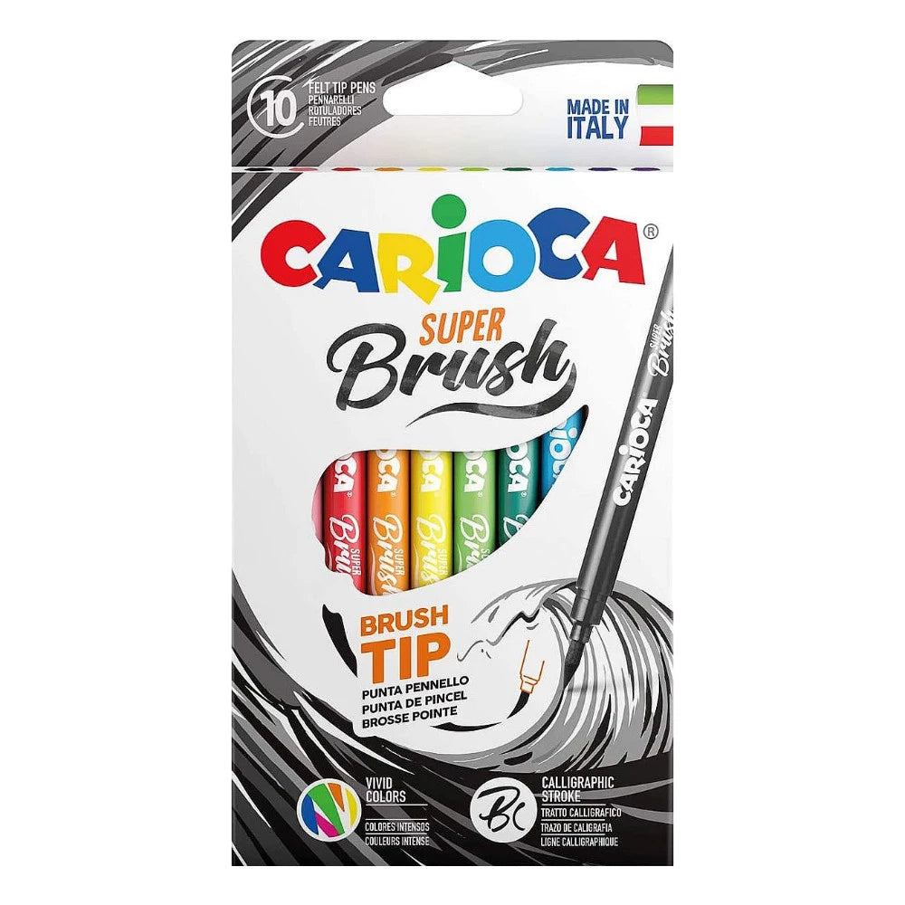 Μαρκαδόροι Σετ 10τεμ Super Brush Carioca