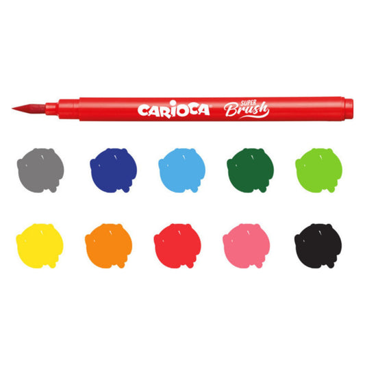 Μαρκαδόροι Σετ 10τεμ Super Brush Carioca