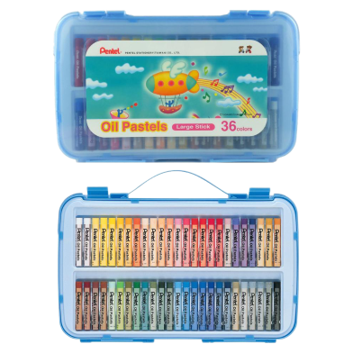 Λαδοπαστέλ Σετ 36 χρωμάτων Pentel Large stick Κασετίνα