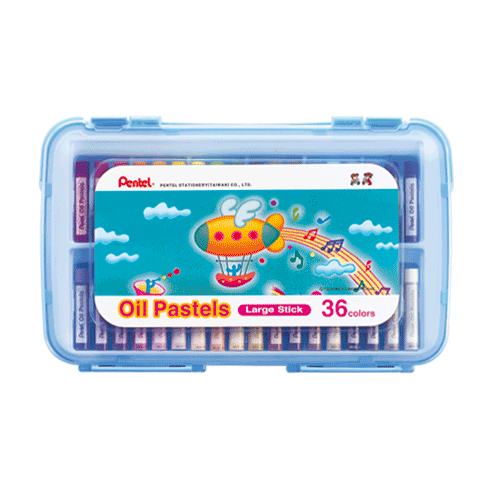 Λαδοπαστέλ Σετ 36 χρωμάτων Pentel Large stick Κασετίνα