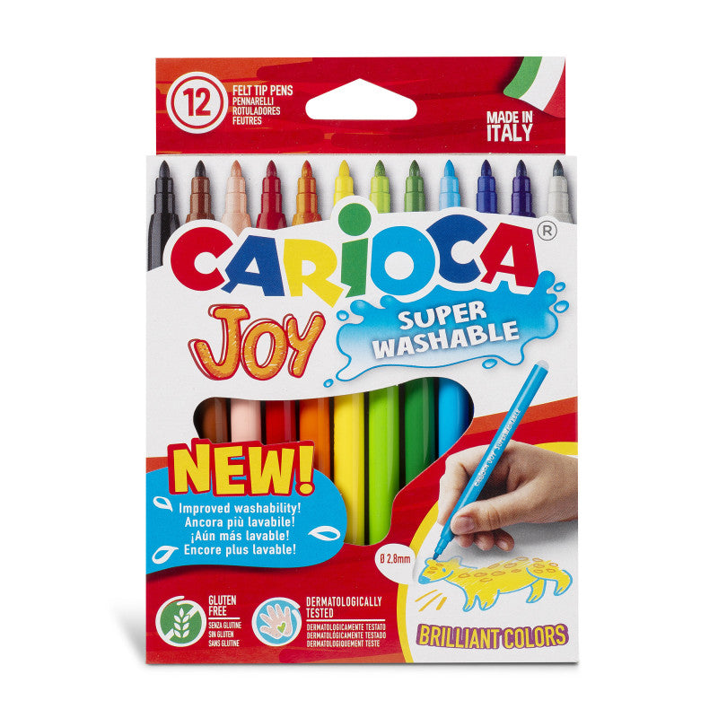 Μαρκαδόροι λεπτοί CARIOCA Joy -SUPER WASHABLE💦-