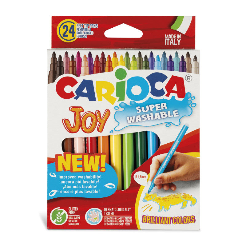 Μαρκαδόροι λεπτοί CARIOCA Joy -SUPER WASHABLE💦-