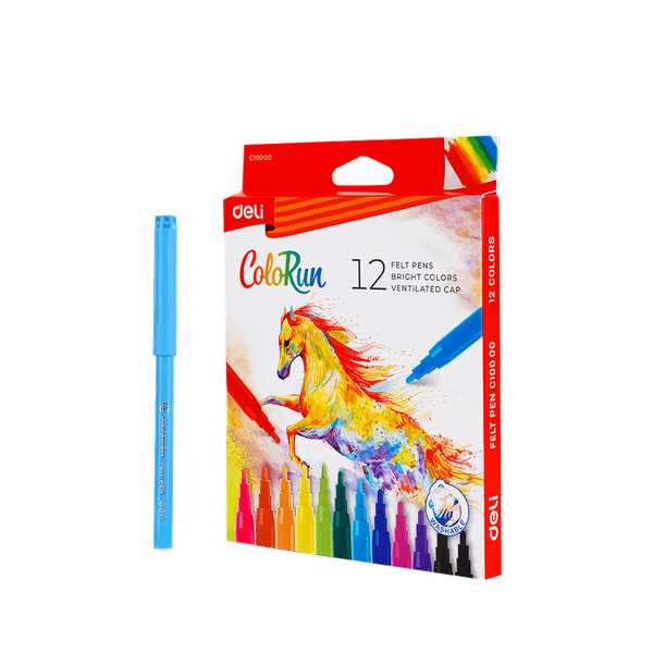 Μαρκαδόροι 12 Χρώματα COLORUN DELI